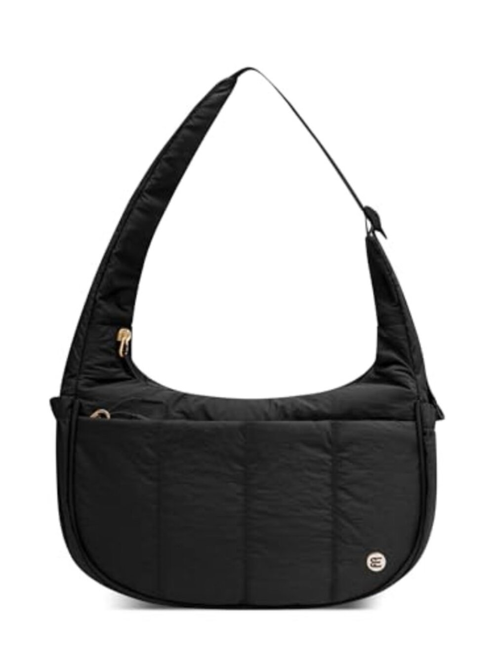 Small Puffer Crescent Shoulder Bag Lightweight Hobo Handbag